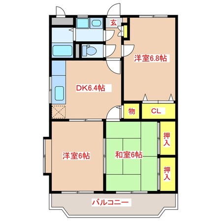 ユメハイム中郷の物件間取画像